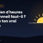 Personne endormie paisiblement dans une chambre de nuit, avec une horloge et un sablier flottant au-dessus du lit