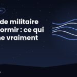 Personne détendue au lit imaginant un canoë sur un lac calme, illustrant la méthode militaire pour dormir
