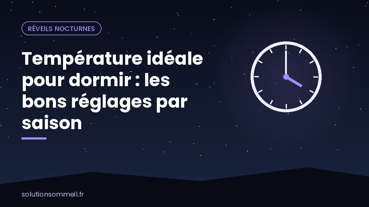 Chambre fraîche la nuit avec fenêtre entrouverte et couette légère, pour dormir à la bonne température