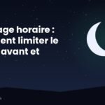 Illustration d'un voyageur en avion devant un hublot mi-nuit mi-lever de soleil, symbolisant le décalage horaire