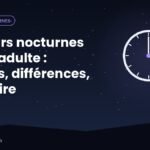 Terreurs nocturnes adulte : chambre plongée dans la pénombre en début de nuit, lit défait